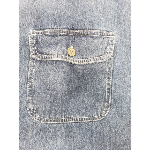 Levi Strauss Jacket Mens XL Blue Denim Fleece Lined Workwear Western Button - Picture 7 of 13